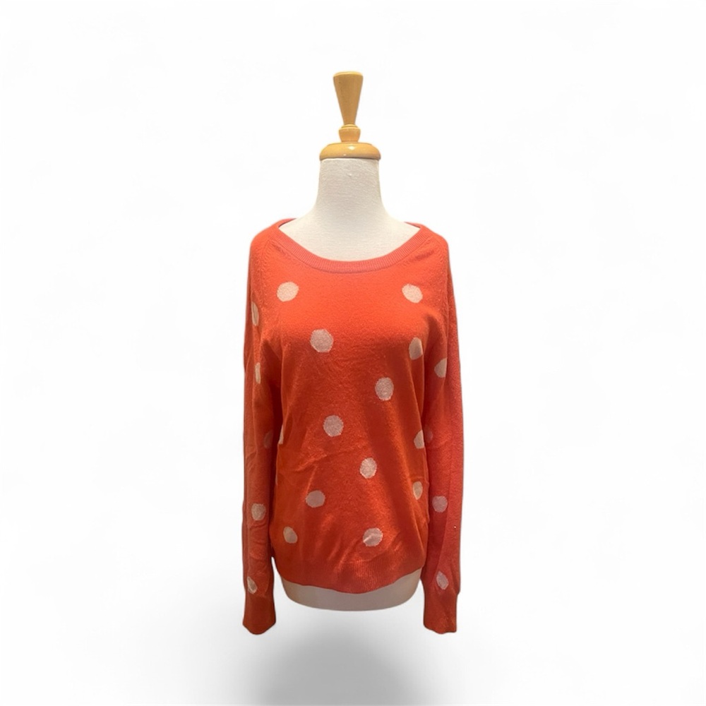 Equipment Coral Cashmere Polka Dot Sweater